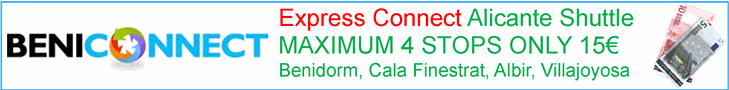 Alicante airport Altea EXPRESS connect transfers.
