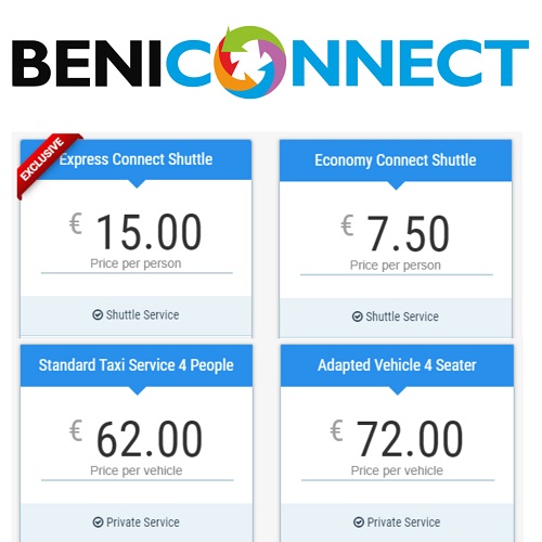 BENICONNECT Alicante airport transfers. Shuttles from 7.50€