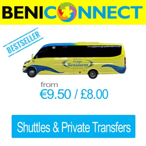 Alicante Airport and Benidorm Transfers from £6.85 by Shuttle, Bus or Taxi