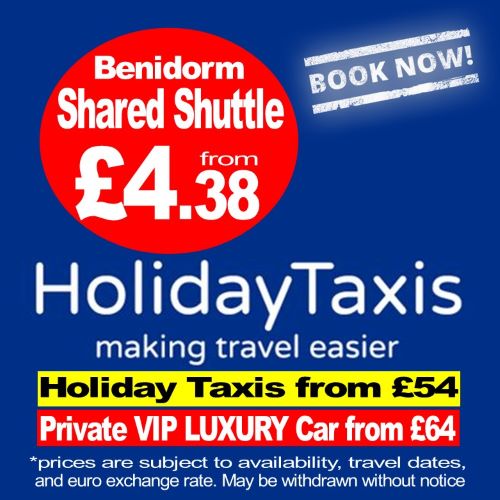 Holiday Taxis: Shared shuttle transfers, Premium shuttles and Private Taxis to and from Alicante airport.